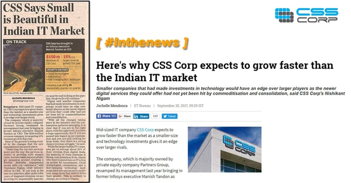 CSS Corp expects to grow faster than the Indian IT market - Nishikant Nigam, CDO, CSS Corp 